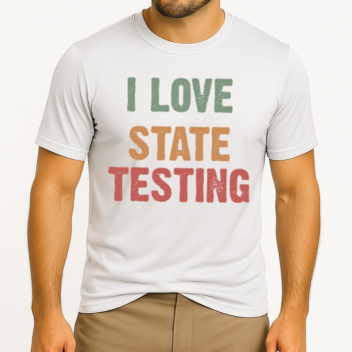 I Love State Testing Funny State Testing Day STAAR Test Day  Cooling Performance Crew T-Shirt