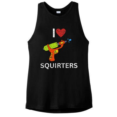 I Love Squirters Ladies PosiCharge Tri-Blend Wicking Tank