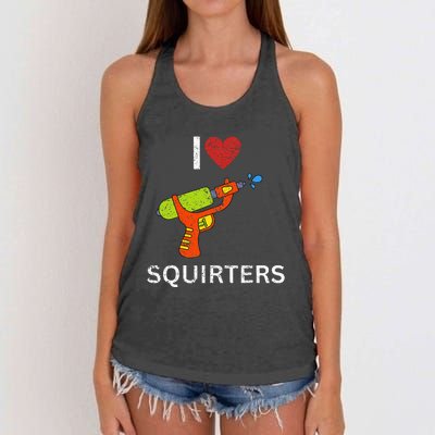 I Love Squirters Women's Knotted Racerback Tank