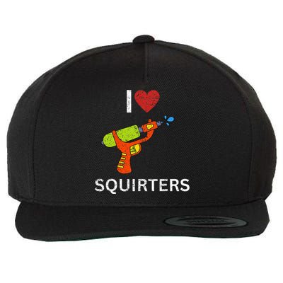 I Love Squirters Wool Snapback Cap