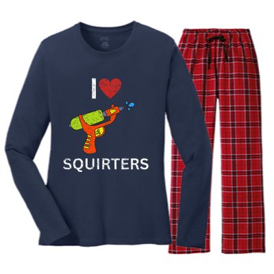 I Love Squirters Women's Long Sleeve Flannel Pajama Set 