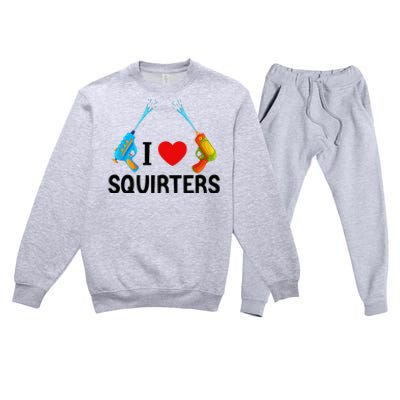 I Love Squirters Premium Crewneck Sweatsuit Set