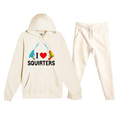 I Love Squirters Premium Hooded Sweatsuit Set