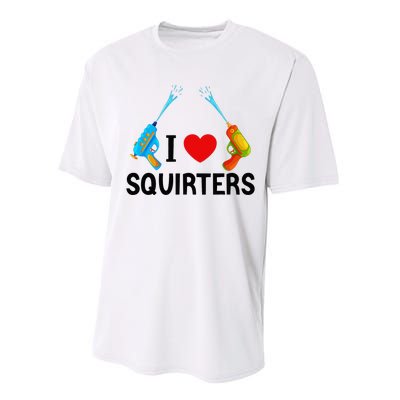 I Love Squirters Performance Sprint T-Shirt