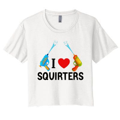 I Love Squirters Women's Crop Top Tee