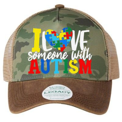 I Love Someone With Autism Autistic Awareness Legacy Tie Dye Trucker Hat