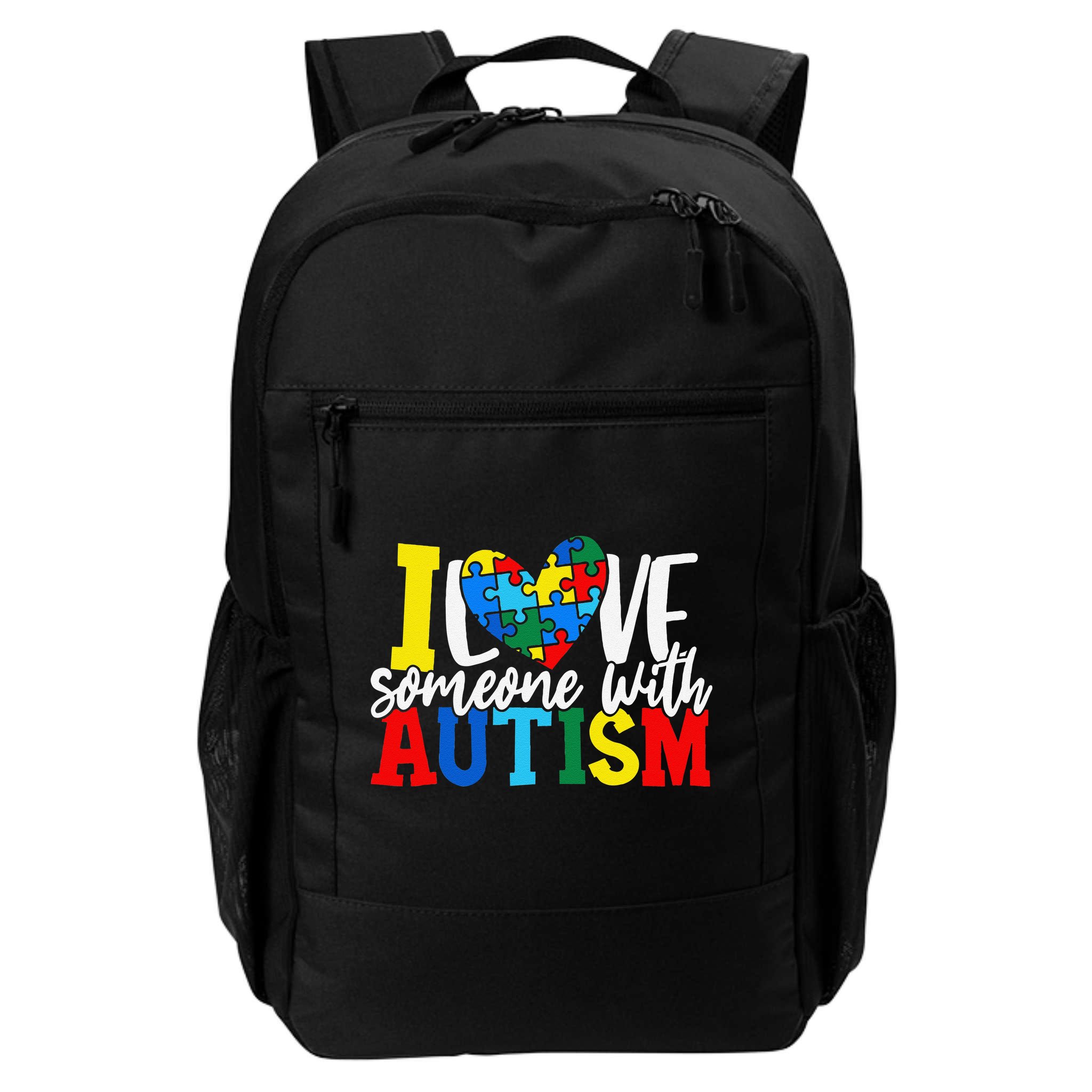 I Love Someone With Autism Autistic Awareness Backpack