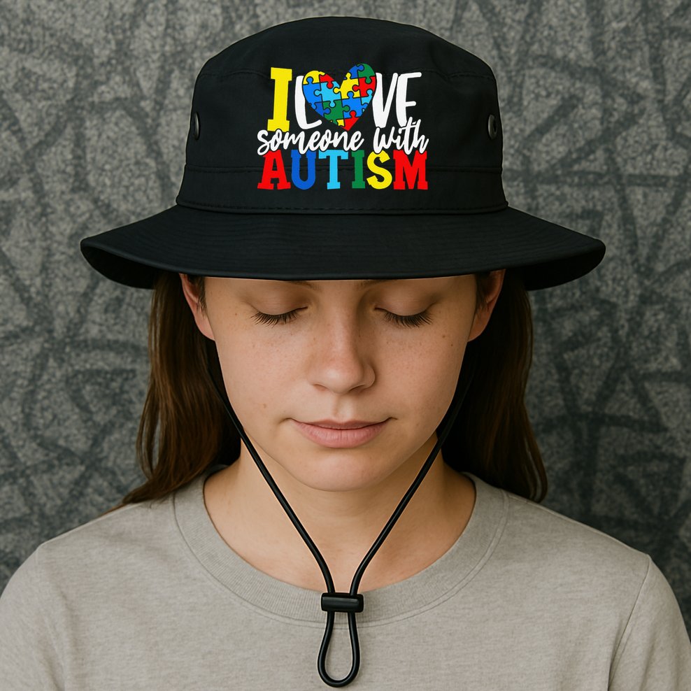 I Love Someone With Autism Autistic Awareness Bucket Hat