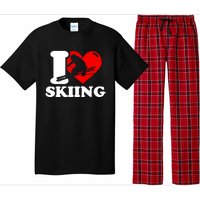 I Love Skiing Gift For Skier Pajama Set