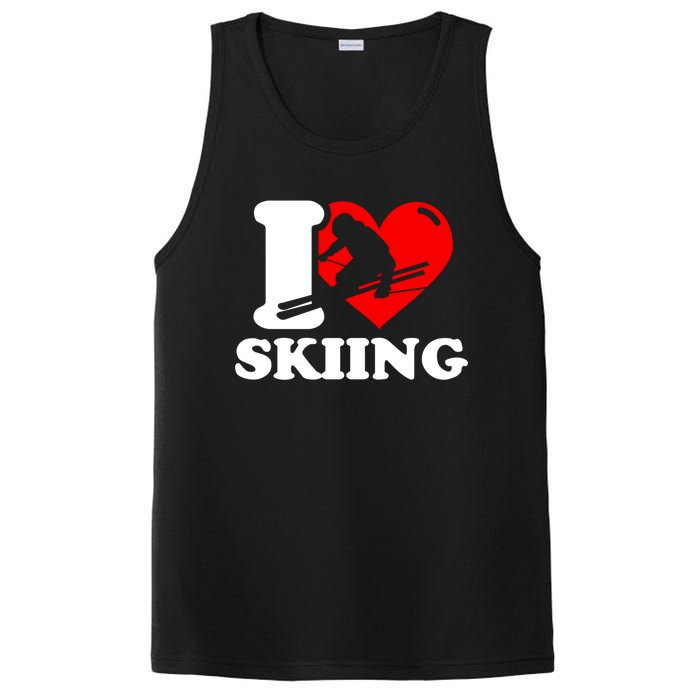 I Love Skiing Gift For Skier PosiCharge Competitor Tank