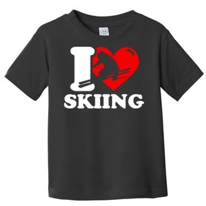 I Love Skiing Gift For Skier Toddler T-Shirt