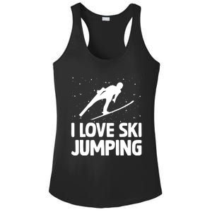 I Love Ski Jumping Winter Sports Ramp Lover SkiJumping Fan Gift Ladies PosiCharge Competitor Racerback Tank