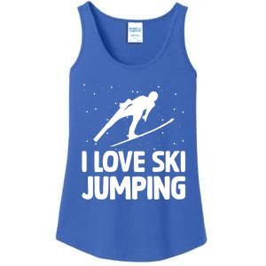 I Love Ski Jumping Winter Sports Ramp Lover SkiJumping Fan Gift Ladies Essential Tank