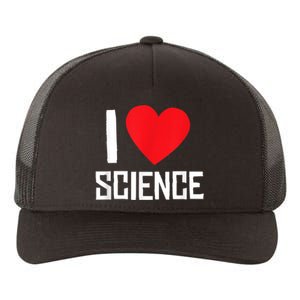 I Love Science Heart Nerd Yupoong Adult 5-Panel Trucker Hat