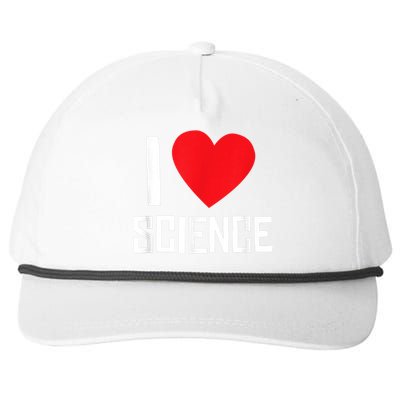 I Love Science Heart Nerd Snapback Five-Panel Rope Hat