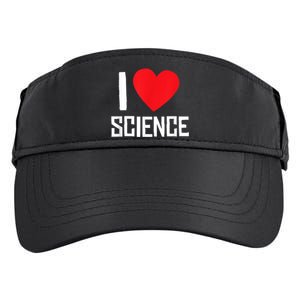 I Love Science Heart Nerd Adult Drive Performance Visor