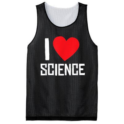 I Love Science Heart Nerd Mesh Reversible Basketball Jersey Tank