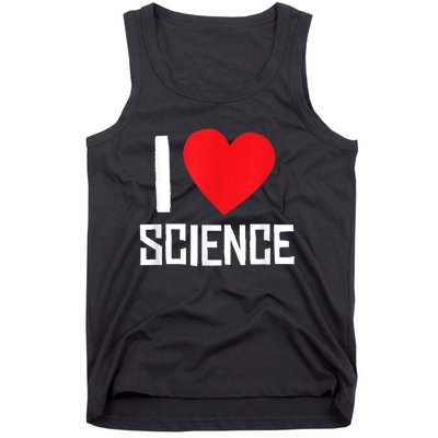 I Love Science Heart Nerd Tank Top