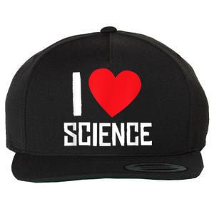 I Love Science Heart Nerd Wool Snapback Cap