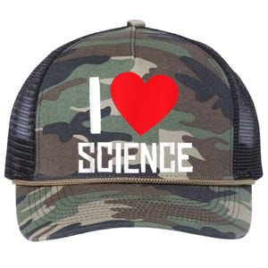 I Love Science Heart Nerd Retro Rope Trucker Hat Cap