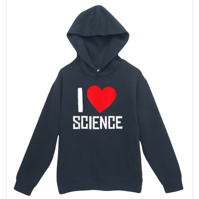 I Love Science Heart Nerd Urban Pullover Hoodie