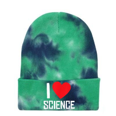 I Love Science Heart Nerd Tie Dye 12in Knit Beanie