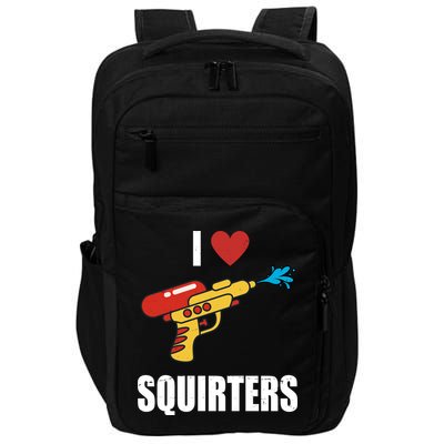 I Love Squirters Funny Water Gun Impact Tech Backpack