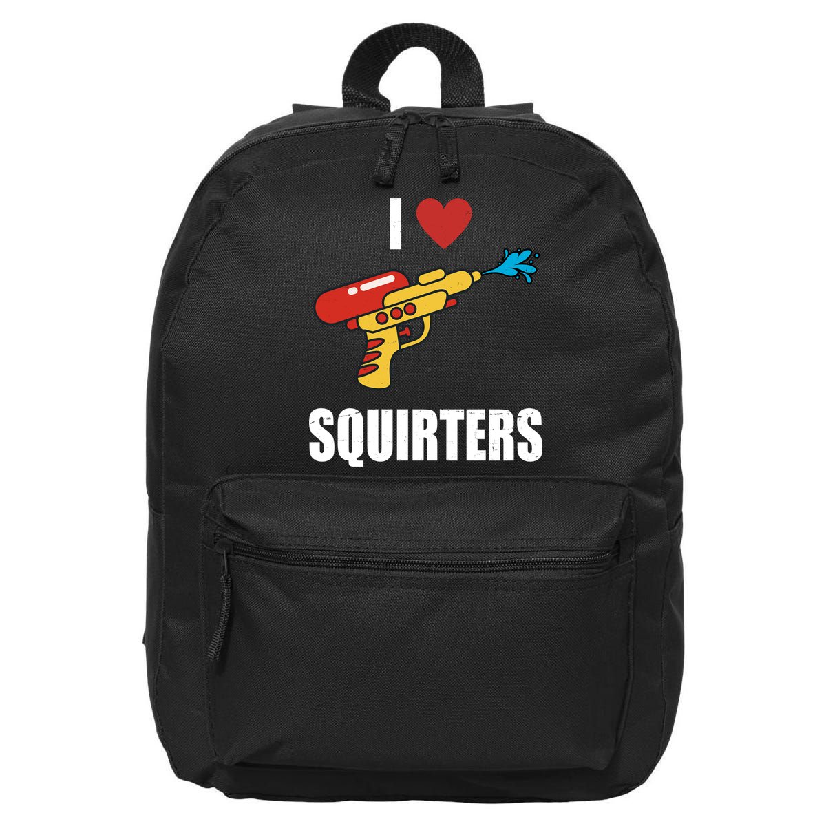 I Love Squirters Funny Water Gun 16 in Basic Backpack