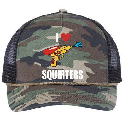 I Love Squirters Funny Water Gun Retro Rope Trucker Hat Cap