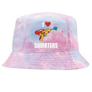 I Love Squirters Funny Water Gun Tie-Dyed Bucket Hat