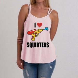 I Love Squirters Funny Water Gun Women's Strappy Tank