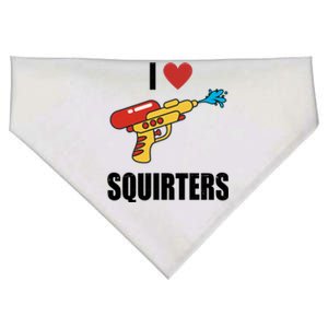 I Love Squirters Funny Water Gun USA-Made Doggie Bandana