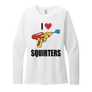 I Love Squirters Funny Water Gun Womens CVC Long Sleeve Shirt