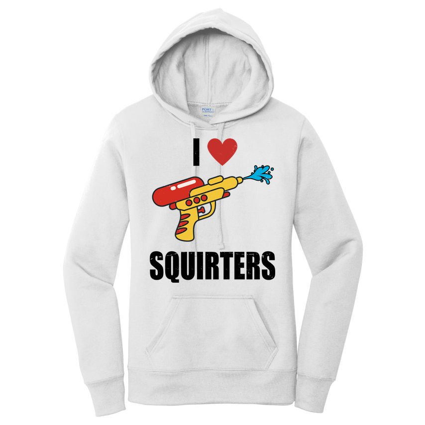 I Love Squirters Funny Water Gun Women's Pullover Hoodie