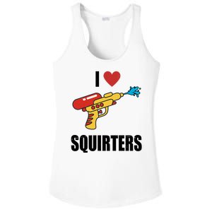 I Love Squirters Funny Water Gun Ladies PosiCharge Competitor Racerback Tank