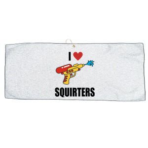 I Love Squirters Funny Water Gun Large Microfiber Waffle Golf Towel