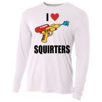 I Love Squirters Funny Water Gun Cooling Performance Long Sleeve Crew