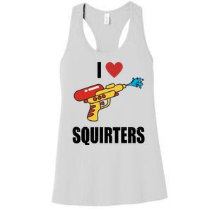 I Love Squirters Funny Water Gun Women's Racerback Tank