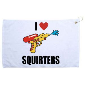 I Love Squirters Funny Water Gun Grommeted Golf Towel