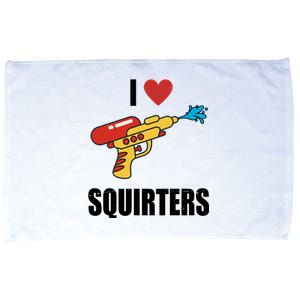 I Love Squirters Funny Water Gun Microfiber Hand Towel