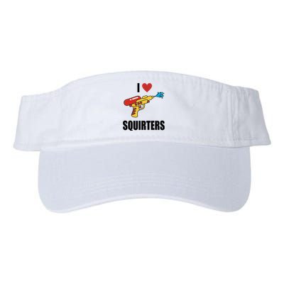 I Love Squirters Funny Water Gun Valucap Bio-Washed Visor