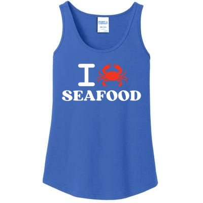 I Love Seafood Crab Shellfish National Seafood Month Gift Ladies Essential Tank