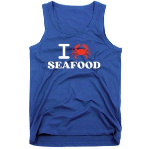 I Love Seafood Crab Shellfish National Seafood Month Gift Tank Top