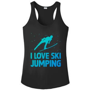 I Love Ski Jumping Winter Sports Ramp Lover SkiJumping Fan Gift Ladies PosiCharge Competitor Racerback Tank