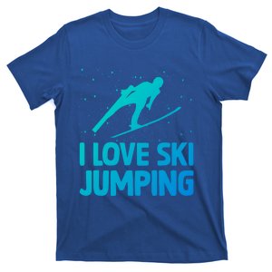 I Love Ski Jumping Winter Sports Ramp Lover SkiJumping Fan Gift T-Shirt