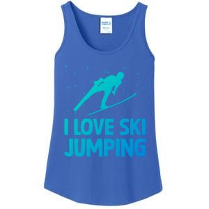 I Love Ski Jumping Winter Sports Ramp Lover SkiJumping Fan Gift Ladies Essential Tank