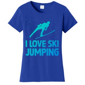 I Love Ski Jumping Winter Sports Ramp Lover SkiJumping Fan Gift Women's T-Shirt