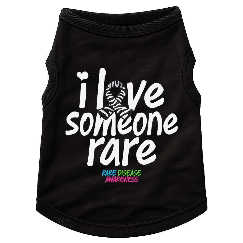 I Love Someone Rare Zabra Ribbon Rare Disease Awareness Gift Doggie Tank