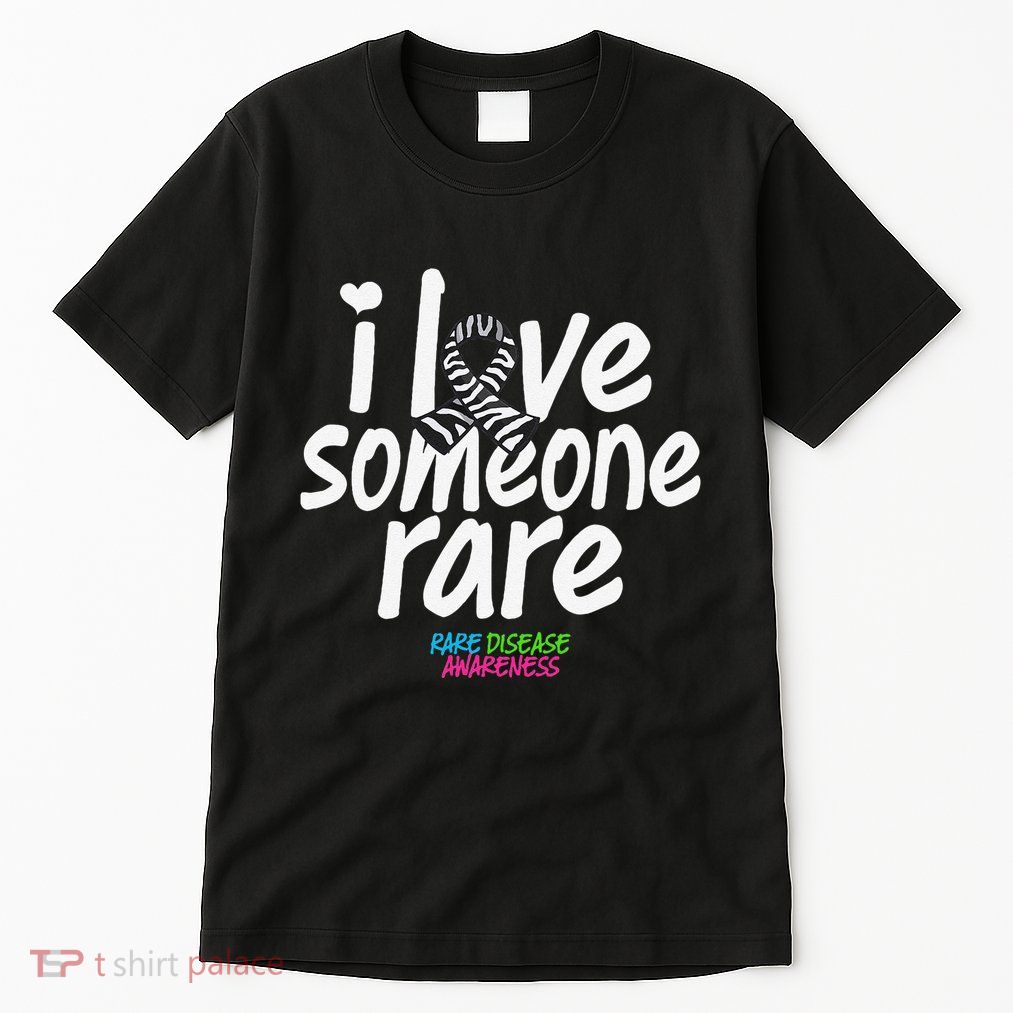 I Love Someone Rare Zabra Ribbon Rare Disease Awareness Gift Tall T-Shirt