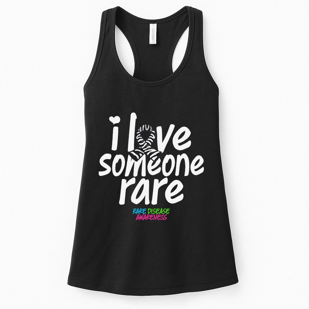 I Love Someone Rare Zabra Ribbon Rare Disease Awareness Gift Womens Tank Top